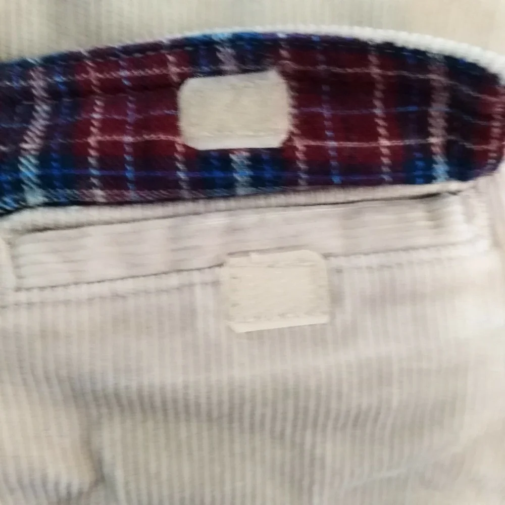 Osh Kosh Boys Flannel Lined Red Corduroy Overalls 12 Months Tan Vestbak Vintage